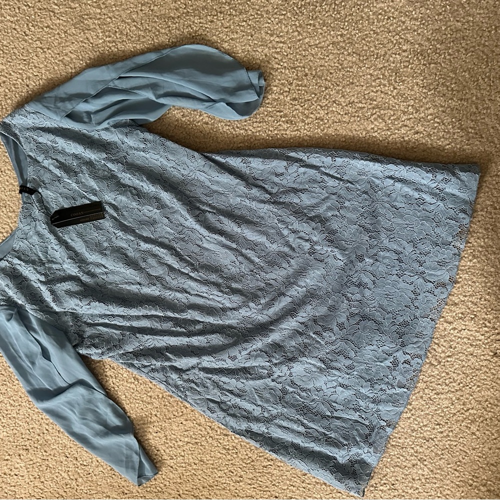 Elegant Lace Dress in Light Blue size Cooan size L